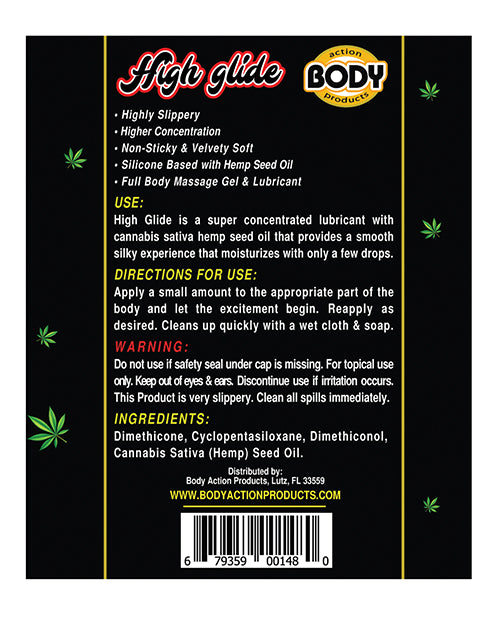High Glide Erotic Lubricant Oz Bottle
