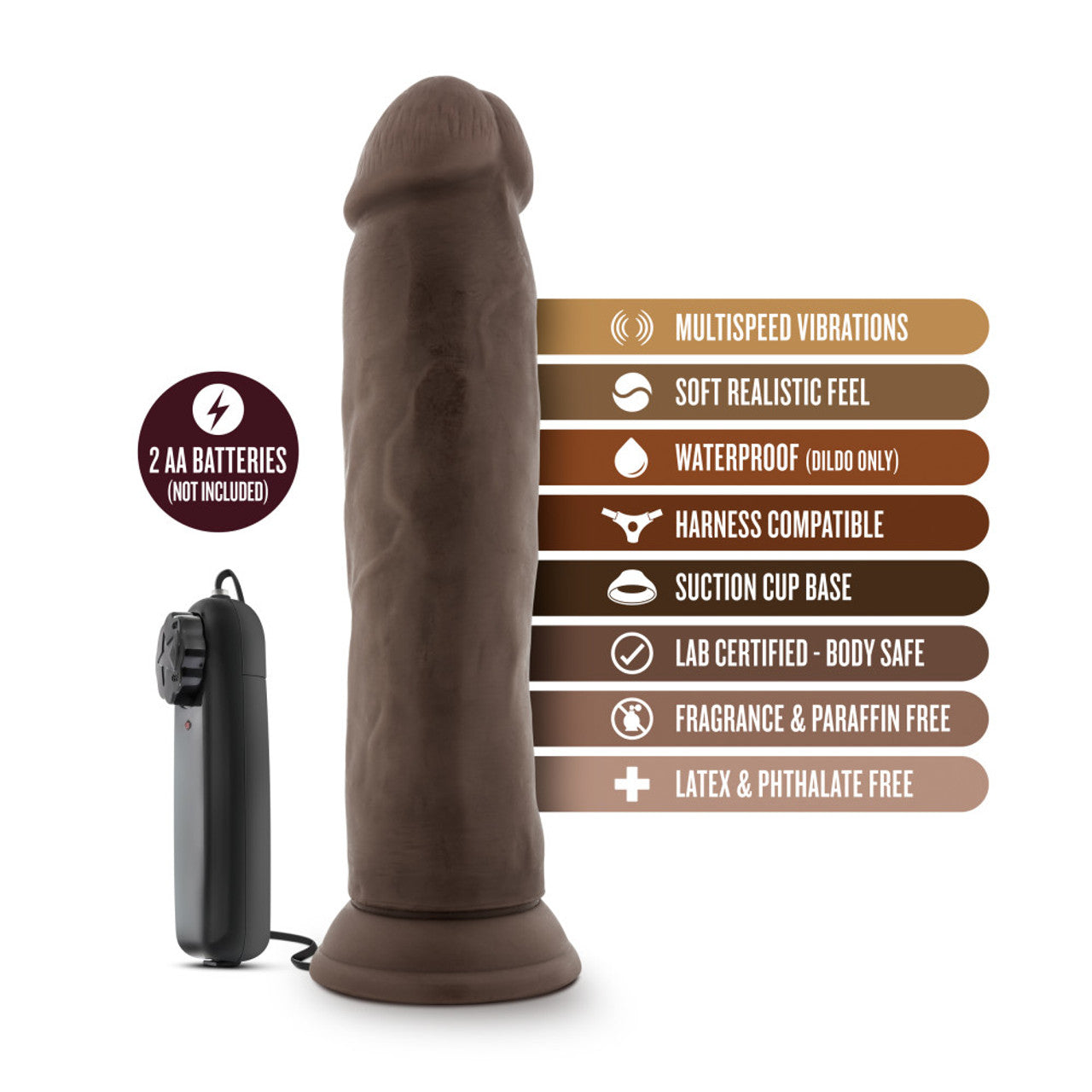 Dr. Skin Dr. Throb 9.5in Vibrating Cock W/ Suction Cup