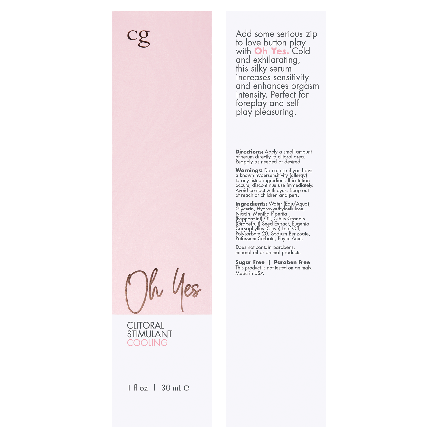 Cgc Oh Yes Clitoral Stimulant Cooling 1 Fl Oz