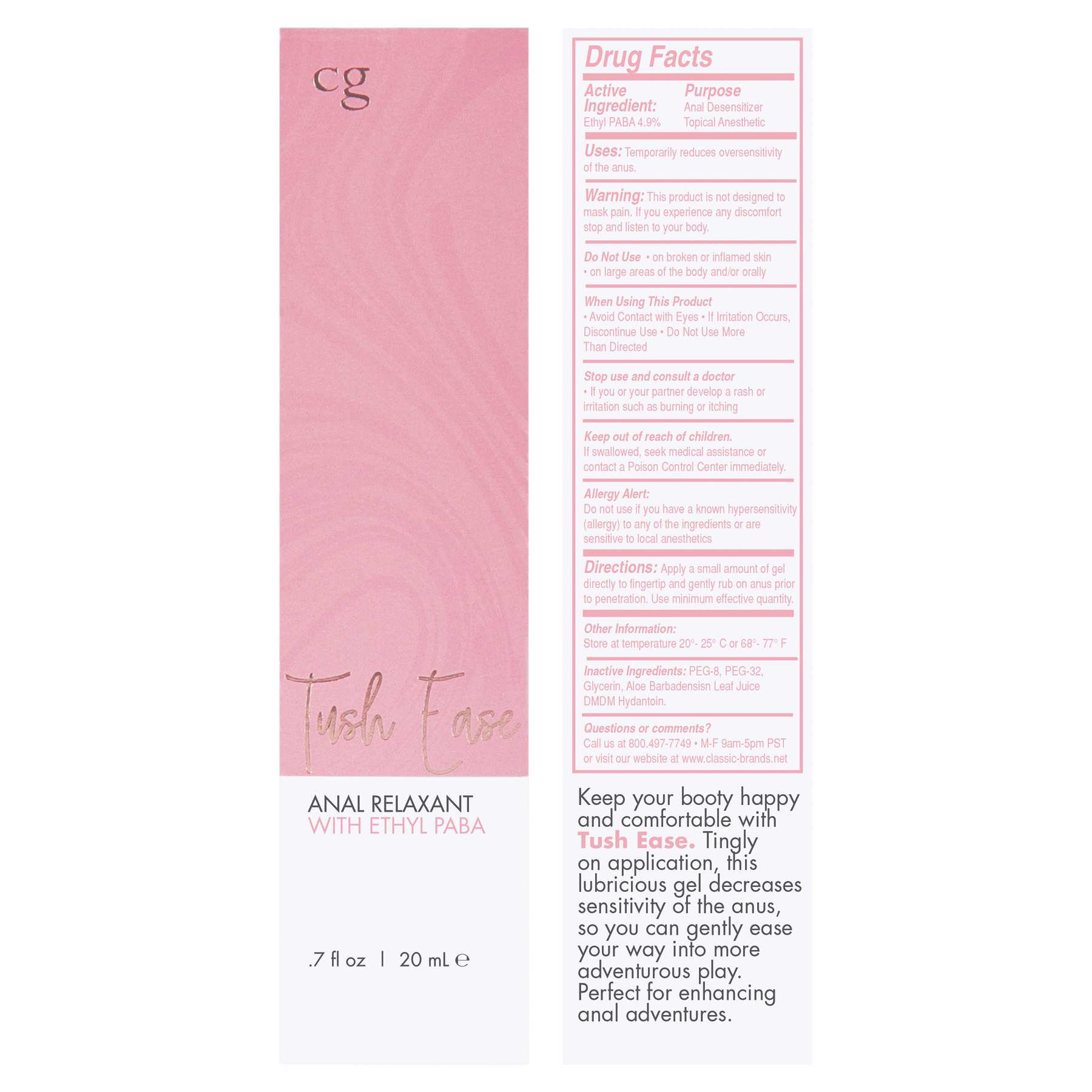 Cgc Tush Ease Anal Relaxant .7 Fl Oz