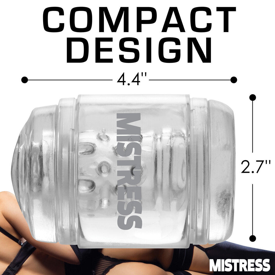 Mistress Double Shot Mouth & Pussy Stroker Clear