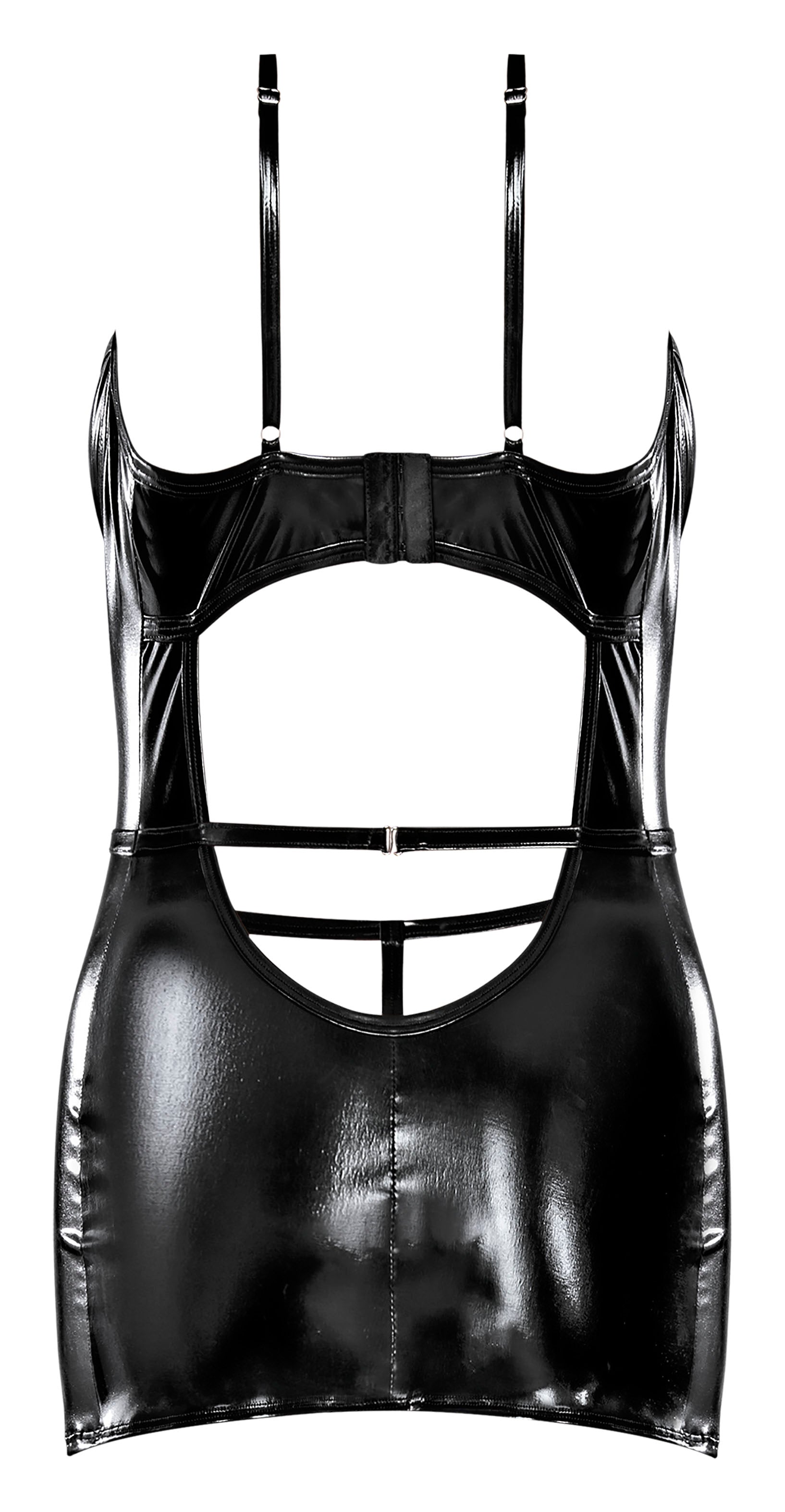 Liquid Onyx Cut Out Mini Dress & G-set Black