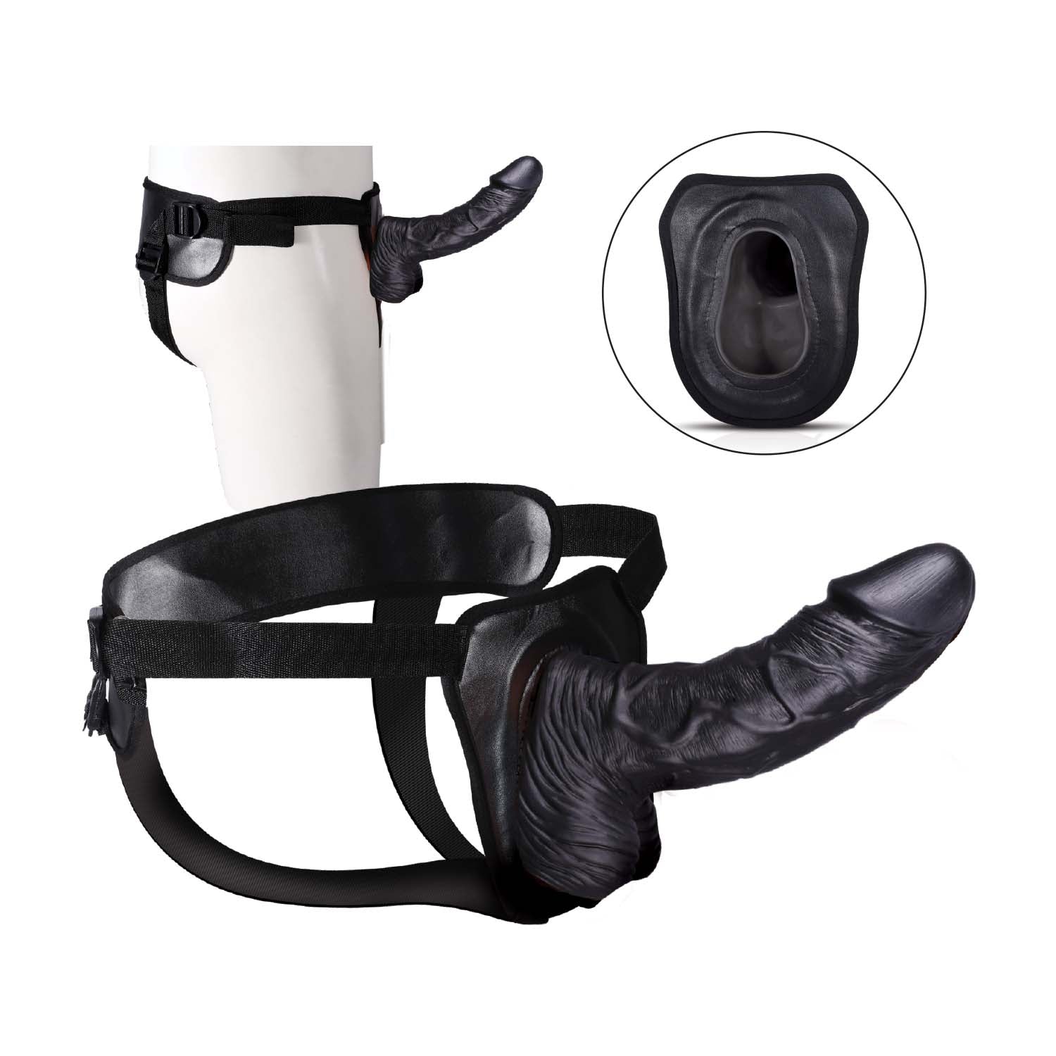 Erection Assistant Hollow Strap-on White