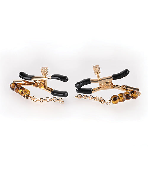 Sincerely Amber Beaded Nipple Jewelry