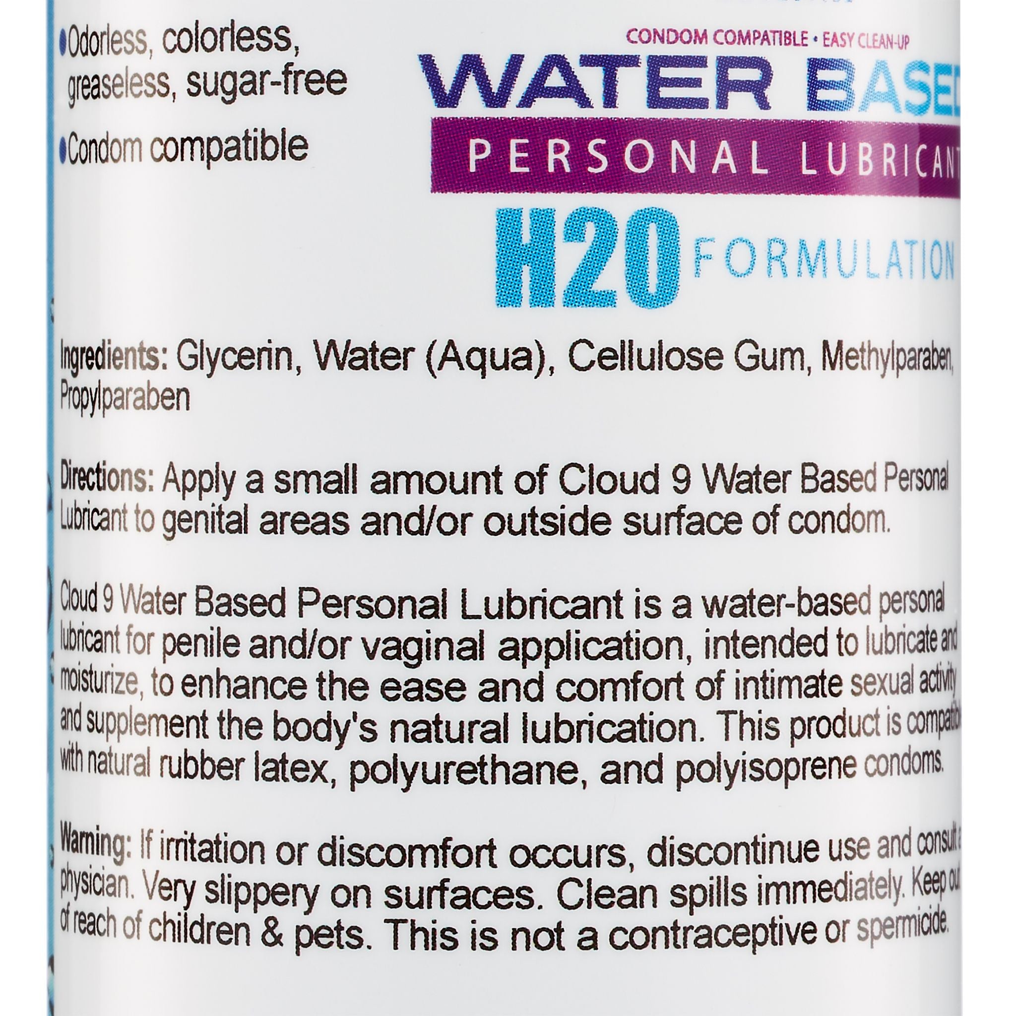 Cloud 9 Water Based Personal Lubricant